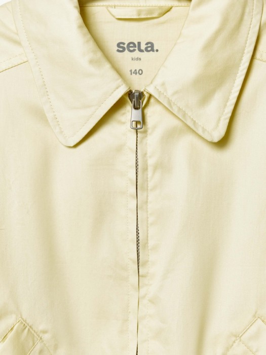 куртка из хлопкового сатина для девочек из россии вид сбоку