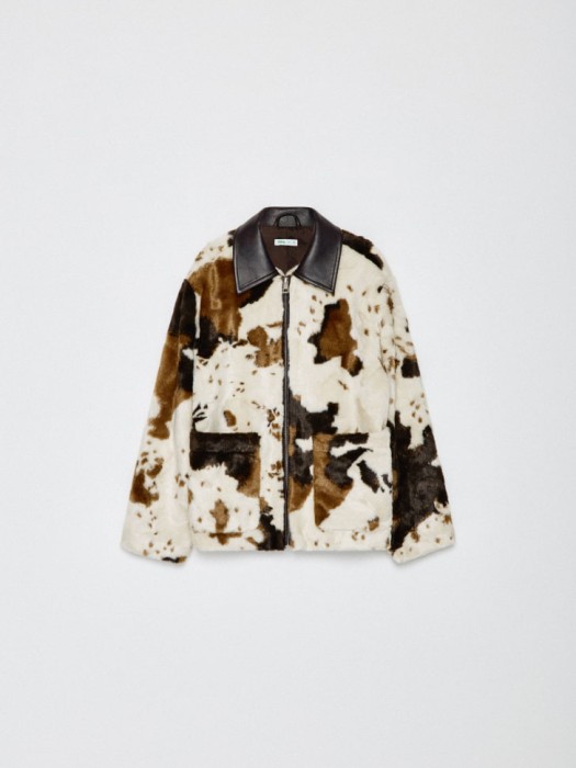 куртка из искусственного меха для девочек из россии вид сбоку