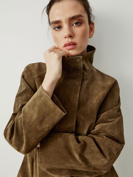 куртка из натуральной замши премиум качества из россии вид сбоку