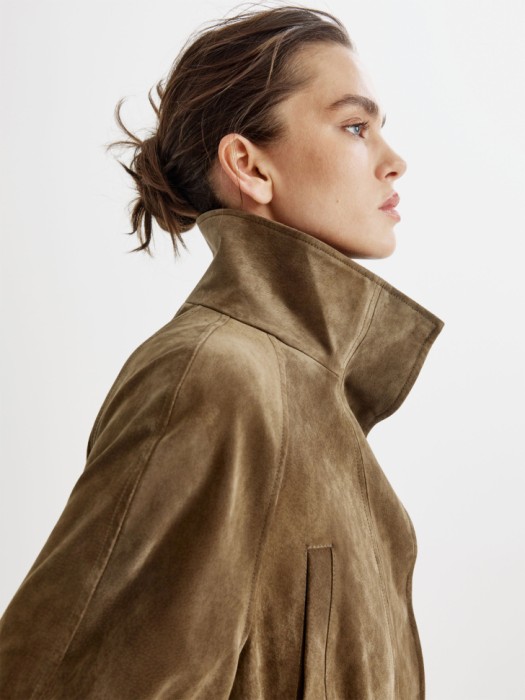 куртка из натуральной замши премиум качества из замши спереди