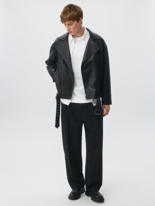 куртка-косуха из искусственной кожи для взрослого возраста с изнаночной стороны