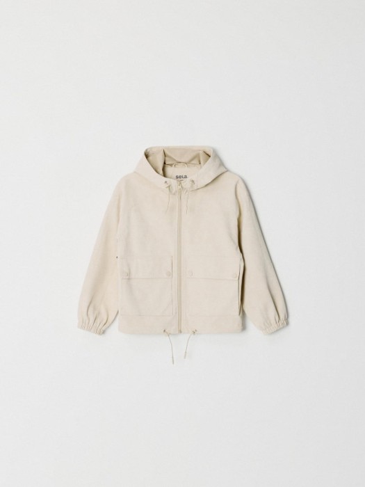 куртка с замшевым эффектом для девочек по цене 2999 руб вид справа