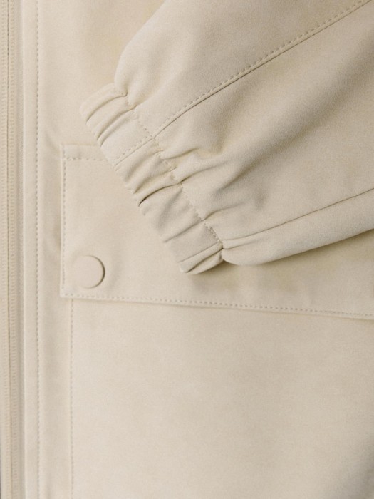 куртка с замшевым эффектом для девочек из замши спереди