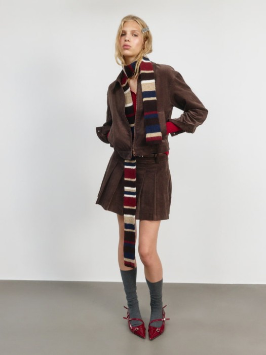 куртка вельветовая из линейки  young от бренда sela вид слева