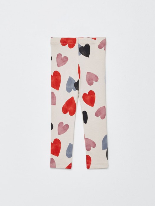 леггинсы из футера с принтом для девочек по цене 799 руб вид справа