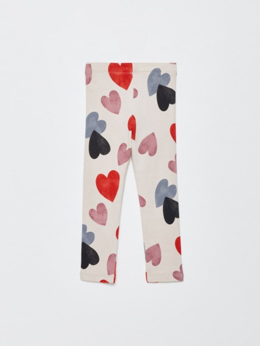 леггинсы из футера с принтом для девочек из россии вид сбоку