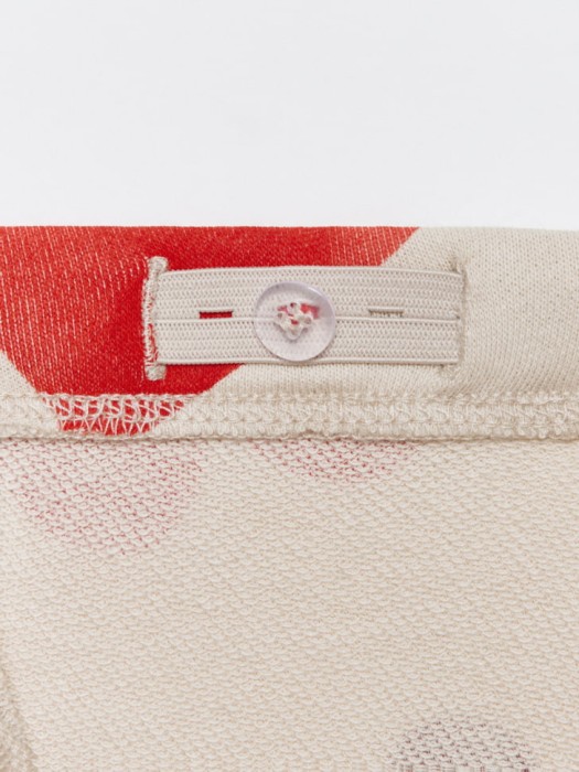 леггинсы из футера с принтом для девочек из хлопка спереди