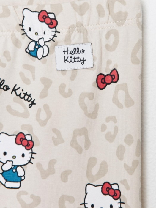 леггинсы с принтом hello kitty для девочек из россии вид сбоку