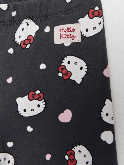 леггинсы с принтом hello kitty для девочек из россии вид сбоку