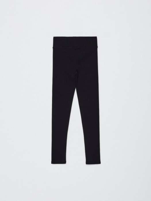 леггинсы в рубчик для девочек от бренда sela вид слева