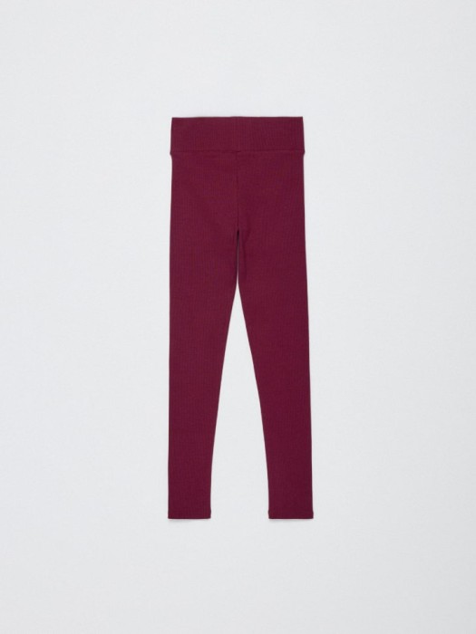 леггинсы в рубчик для девочек от бренда sela вид слева