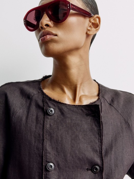 легкая двубортная куртка из льна премиум качества по цене 8999 руб вид справа