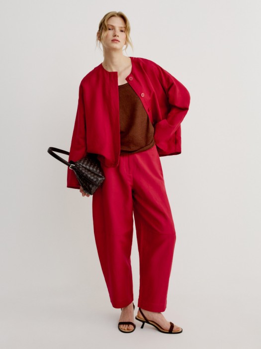 легкая куртка из смесового льна и вискозы от бренда sela вид слева