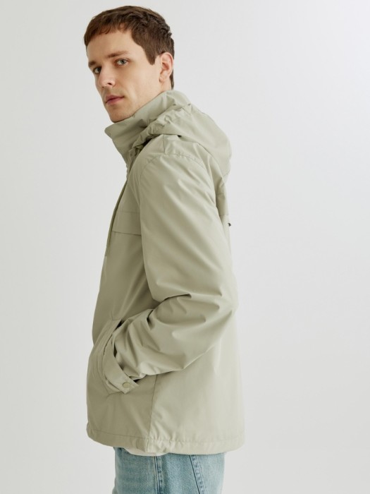 легкая ветровка со съемным капюшоном из россии вид сбоку