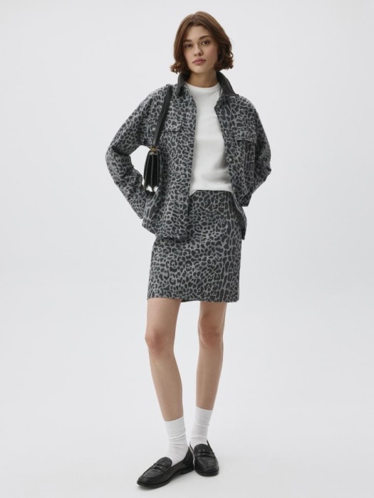 леопардовая мини юбка 4680704078459 фотография