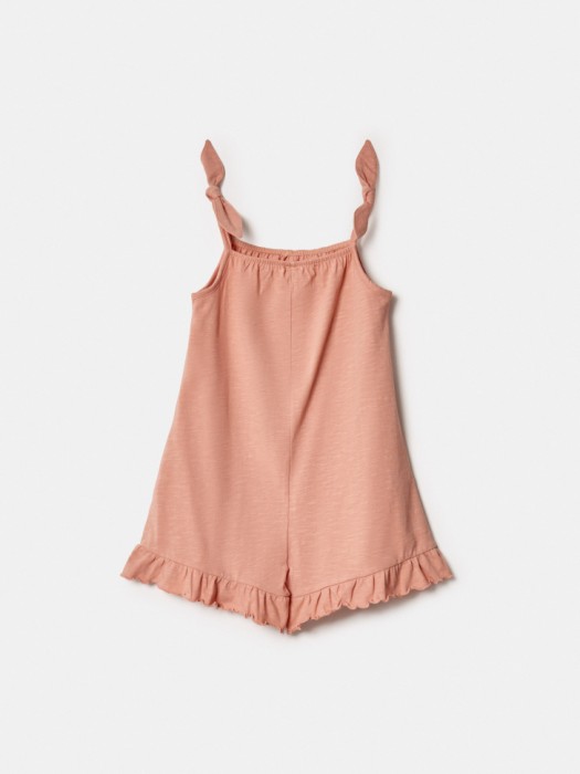 летний трикотажный комбинезон для девочек из россии вид сбоку