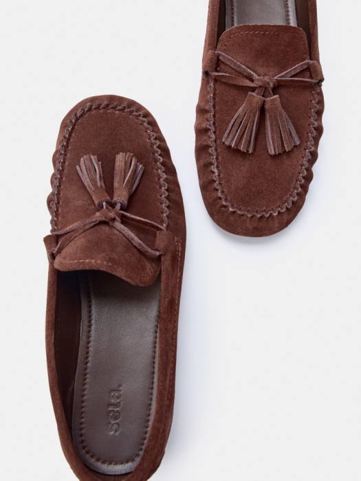 лоферы из натуральной замши с кисточками по цене 6999 руб вид справа