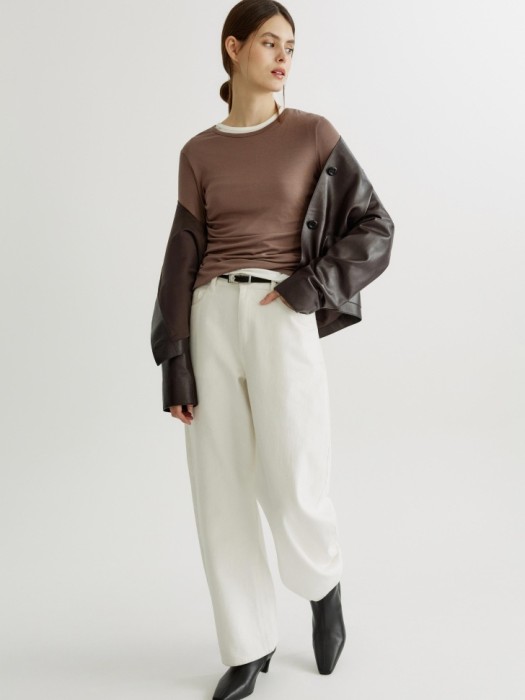 лонгслив из тенселя и шерсти премиум качества от бренда sela вид слева