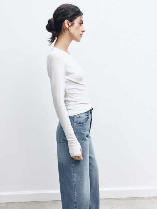 лонгслив из тенселя и шерсти премиум качества из шерсти спереди