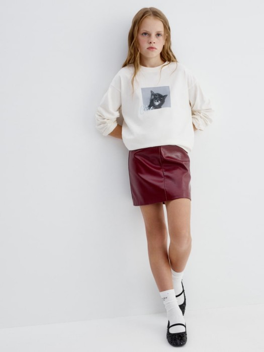 лонгслив оверсайз для девочек из коллекции  x мосфильм от бренда sela вид слева