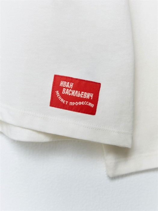 лонгслив оверсайз для девочек из коллекции  x мосфильм из хлопка спереди