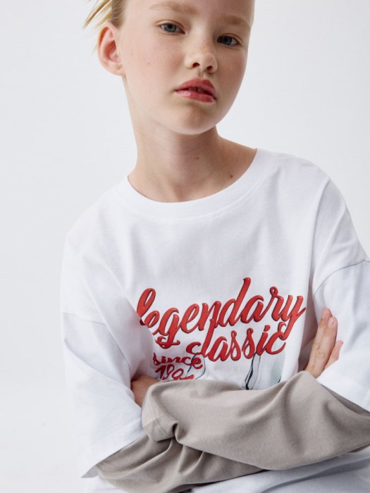 лонгслив оверсайз с принтом для девочек 4680798364865 фотография