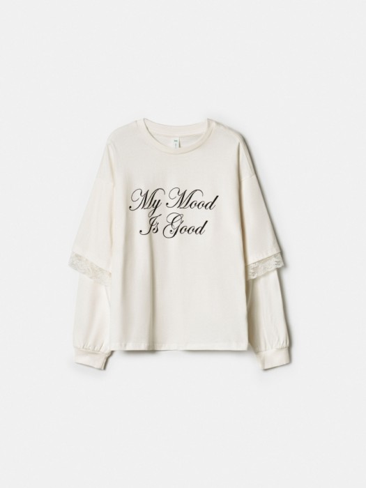 лонгслив оверсайз с принтом для девочек по цене 1699 руб вид справа