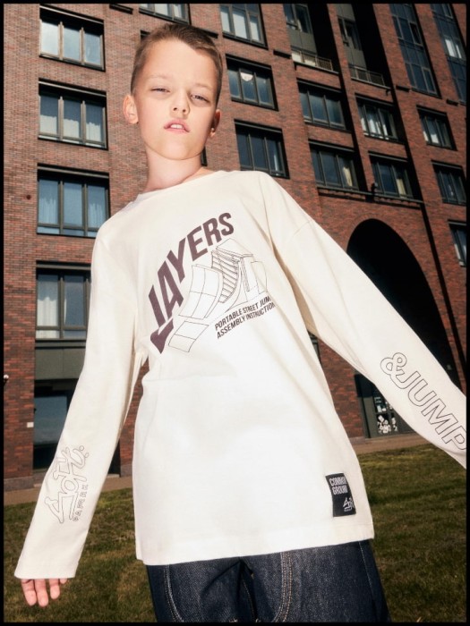лонгслив оверсайз с принтом для мальчиков 4680798500546 фотография
