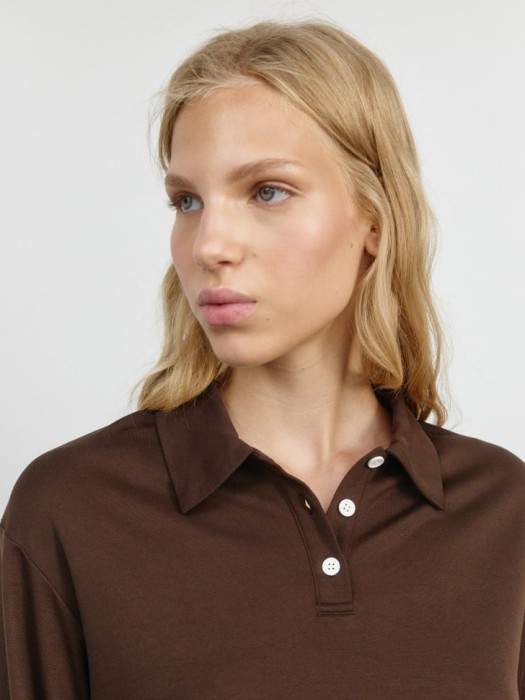 лонгслив-поло из линейки  young по цене 1499 руб вид справа