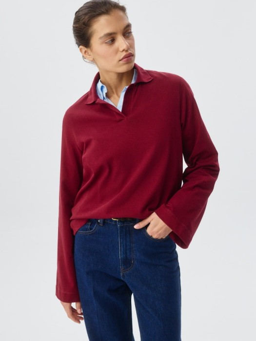 лонгслив-поло с вышивкой 4680798674049 фотография