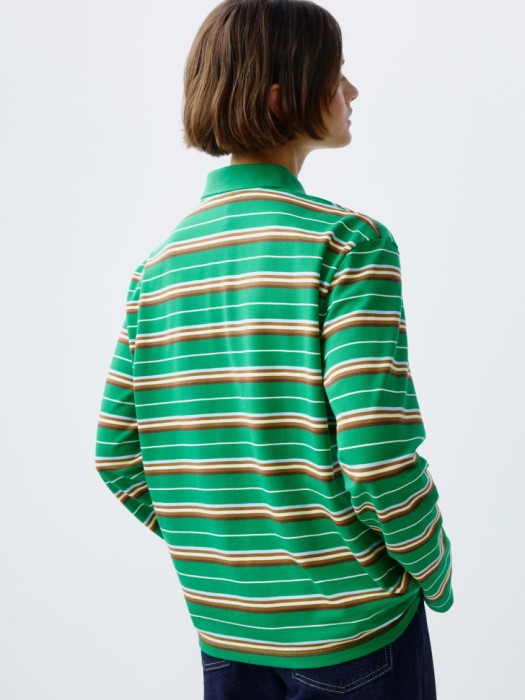 лонгслив-поло в полоску по цене 1299 руб вид справа