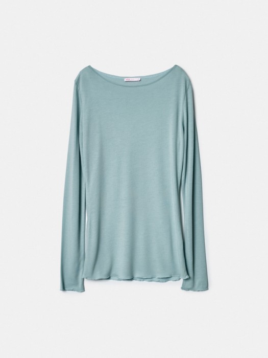 лонгслив приталенный из линейки  young из вискозы спереди