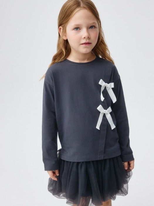 лонгслив с бантиками для девочек 4680798498676 фотография