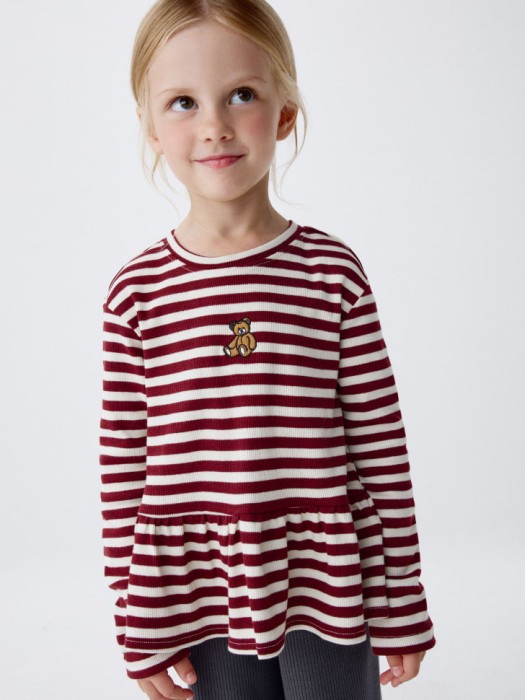 лонгслив с баской для девочек 4680798332444 фотография