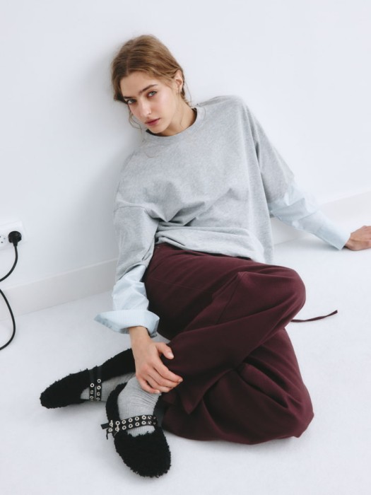 лонгслив с имитацией двухслойности из линейки  young 4680798709734 фотография