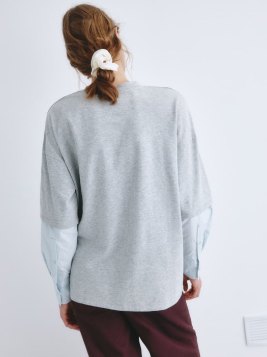 лонгслив с имитацией двухслойности из линейки  young по цене 1799 руб вид справа
