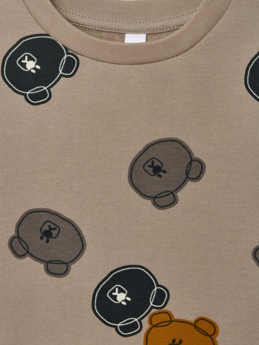 лонгслив с начесом для мальчиков из хлопка спереди