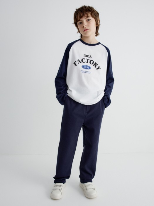 лонгслив с принтом детский от бренда sela вид слева