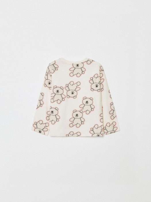 лонгслив с принтом для девочек от бренда sela вид слева