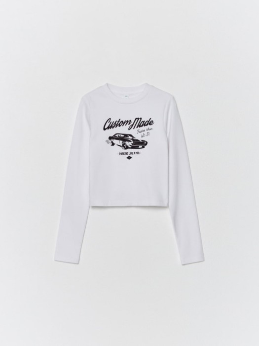 лонгслив с принтом для девочек по цене 599 руб вид справа