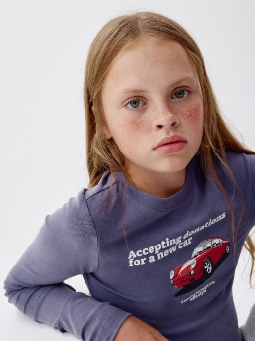 лонгслив с принтом для девочек 4680798493473 фотография