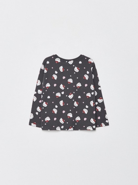 лонгслив с принтом hello kitty для девочек по цене 699 руб вид справа