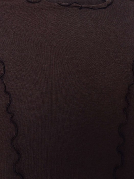 лонгслив с рельефными швами из линейки  young из трикотажа спереди