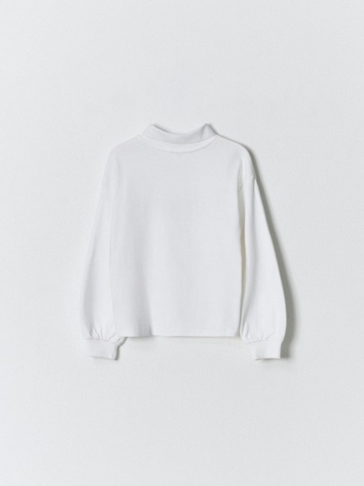 лонгслив с воротником для девочек по цене 999 руб вид справа