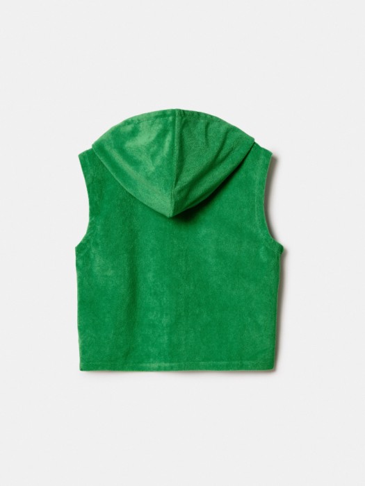 махровый жилет с капюшоном для мальчиков из россии вид сбоку