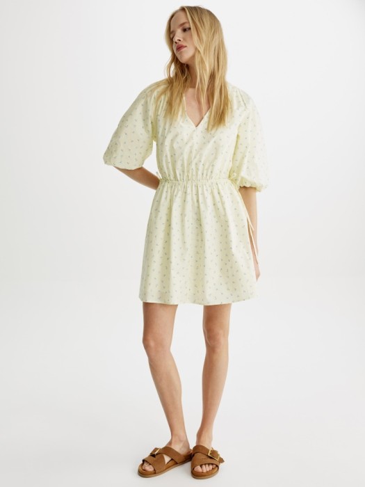 мини-платье из хлопка от бренда sela вид слева