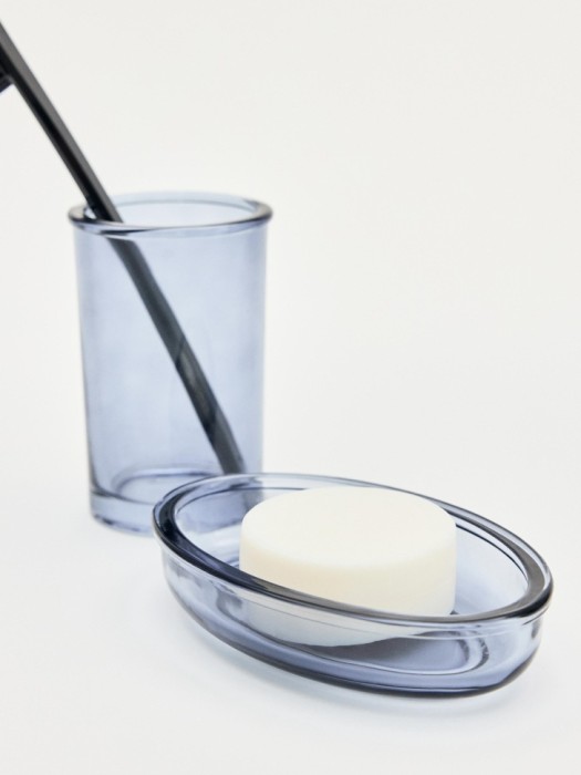 мыльница из стекла от бренда sela вид слева