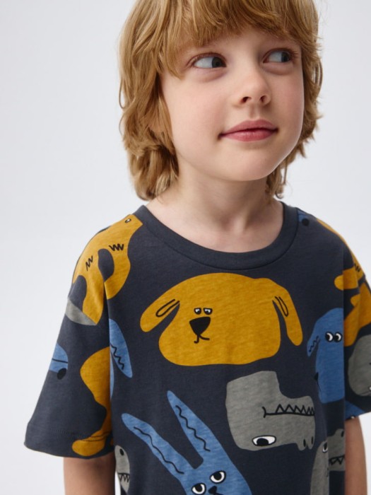 набор из 2 футболок для мальчиков универсального стиля с лицевой стороны