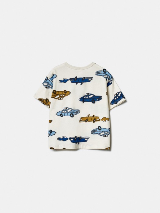 набор из 2 футболок с принтом для мальчиков из хлопка спереди