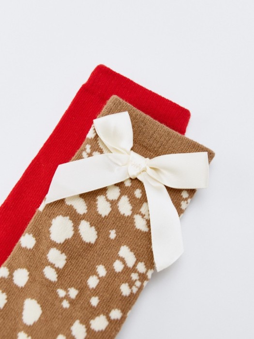 набор из 2 пар гольфов для девочек от бренда sela вид слева